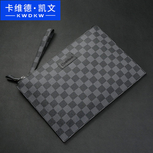 卡维德凯文手拿包涤纶休闲商务
