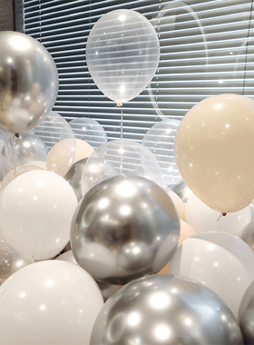 儿童卡通金属色多款气球生日装饰品场景布置彩色汽球门店开业店庆
