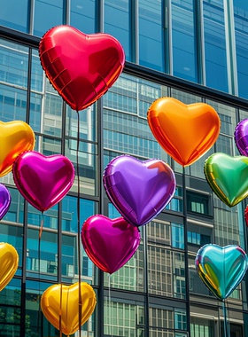 铝膜气球18寸爱心形铝箔汽球儿童生日装饰场景布置结婚订婚ins风