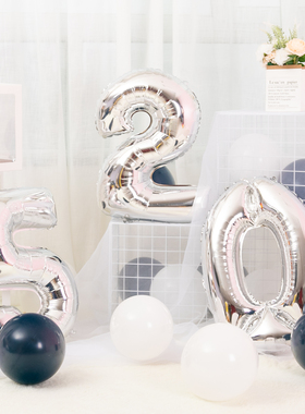 大号金色数字铝膜气球生日气球派对布置生日装饰周岁气球表白气球