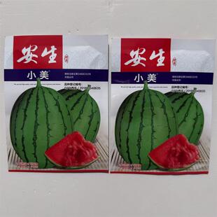 安生小美早熟薄皮西瓜种子瓜瓤红色肉质细嫩甜度高单瓜重