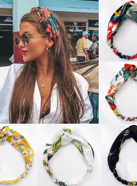 Fashion Women Girls Summer Bohemian Hair Bands Print Headban