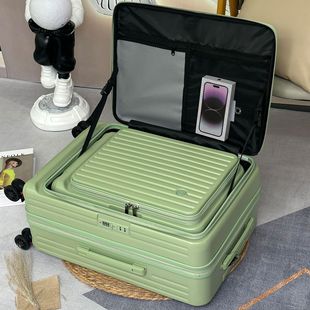 carry on suitcase small front opening hand carry luggage bag