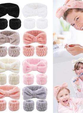 Wash Face Wristband Set Headbands Spa Bathroom Accessories S