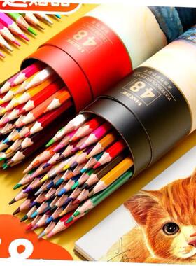 Oil colored pencil students draw 48 color pencils by hand