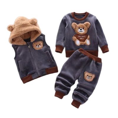 Boys Clothes Autumn Winter Warm Baby Girl Clothes Kids Sport