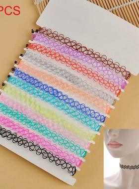 12pcs/lot Hot Sell Vintage Hippy Stretch Tattoo Choker Neckl