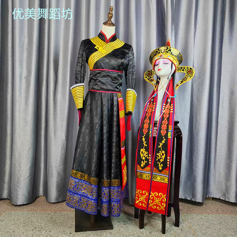 新款少数民族蒙古族萨吾尔登礼赞舞蹈剧目服装艺考服定制成人女款