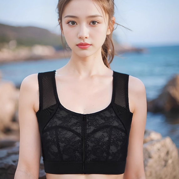 日本显胸小缩胸内衣女束胸大胸显小跑步瑜伽防震文胸美背矫正猫背