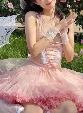 裙撑jk短云朵裙撑暴力撑45cm公主lolita无骨软纱蓬蓬裙cos日常撑