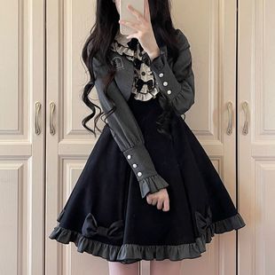 维奥尔小夜曲万圣节lolita长袖连衣裙秋冬假两件复古着洛丽塔大码