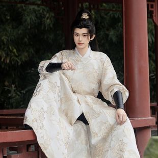 汉服男唐制圆领袍中国风男女同款古装男士明制道袍上新款原创套装