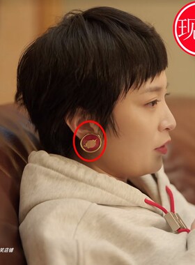 故乡别来无恙苟丹丹史策同款耳环耳钉红色高级防过敏2023日韩新款