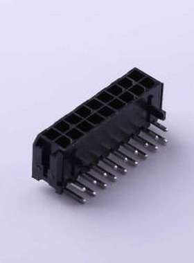 C3030WR-F-2X09P 线对板针座 2x9P 间距:3mm 弯插 黑色 弯插,P=3m