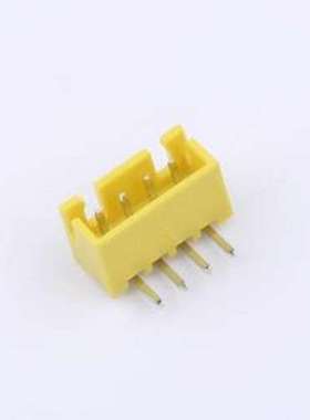 WF-1B254A4P-Y 线对板针座 间距2.54mm 弯插 黄色 1x4P 弯插,P=2.