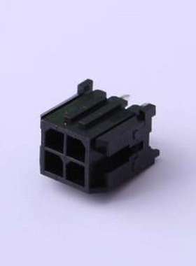 C3030WV-F-2X02P 线对板针座 2x2P 间距:3mm 直插 黑色 插件,P=3m