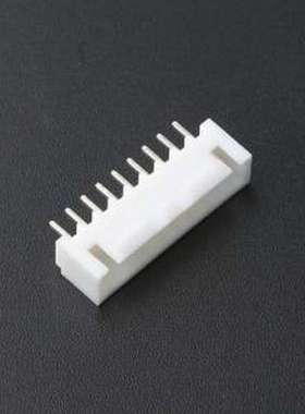 KH-A2504-09A 线对板针座 间距:2.54mm 1x9P 白色 插件,P=2.5mm
