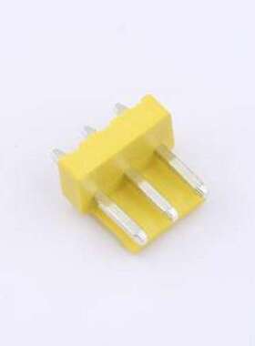 WF-1A396A3P-Y 线对板针座 间距2.0mm 直插 黄色 1x3P 插件,P=3.9