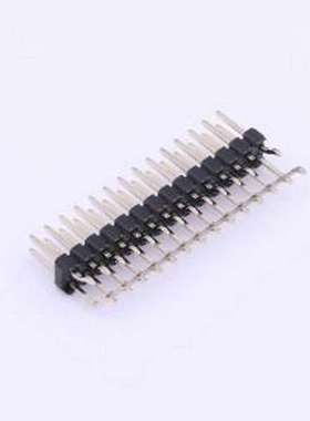 PZ254-2-14-WS 排针 2x14P 间距:2.54mm 方针 卧贴 黑色 SMD,P=2.