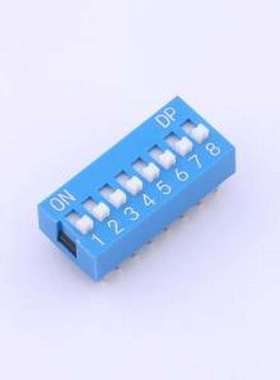 KH-BM2.54B-8P 拨码开关 蓝色拨码开关,9位,间距2.54mm 拨码开关