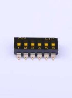 DMR-06-T-V-T/R 拨码开关 DMR-06-T-V-T/R SMD-12P,6.2x16.2mm