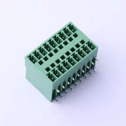 DB2ERH-3.81-2*9P-GN 插拔式接线端子 3.81mm 2x9P 排数:2 每排P