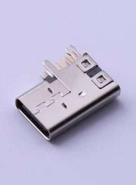 FUS614-FDBK6M USB连接器 USB3.1 C型 14触点 90°插件 母座 黑色