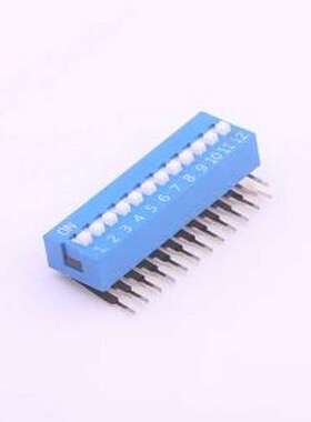 DA-12BLP 拨码开关 间距2.54mm 平拨,凸起式 12位拨码开关 插件