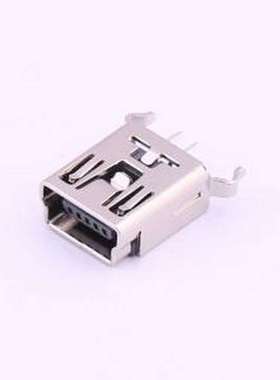 UX-156-AR USB连接器 Mini-B 母 直插 插件