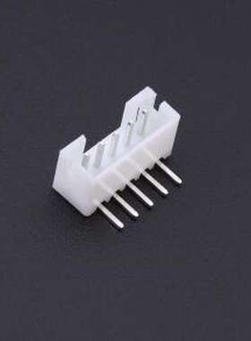 HC-PH-5AW-G 线对板针座 1x5P 间距:2mm 弯插 系列:PH 弯插,P=2mm