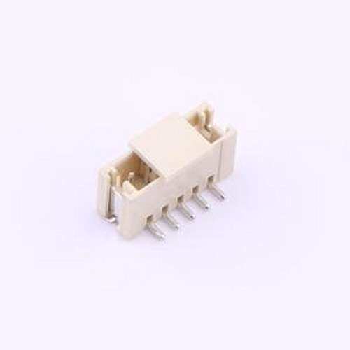 ZX-ZH1.5-5PLT 线对板针座 1x5P 间距:1.5mm 立贴 系列:ZH SMD,P=