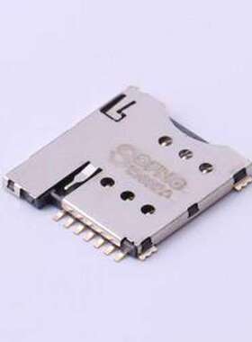 SIM-002-A7 SIM卡连接器 自弹式 MicroSIM卡 卡座 SMD