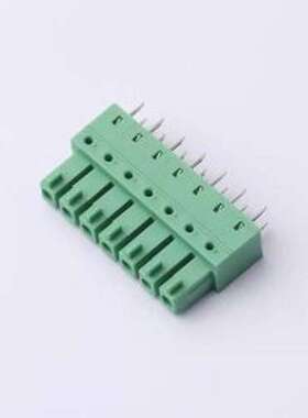 DB2EB-3.81-7P-GN 插拔式接线端子 3.81mm 绿色 插件,P=3.81mm