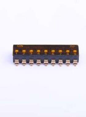 DSIC09TSGET 拨码开关 2.54mm 9位低推贴胶 贴片 SMD-18P,6x22.9m