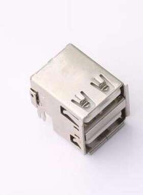 XUDF-0208-07 USB连接器 双层 USB 2.0AF 90度沉板卷边无后盖 插