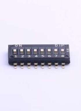 DHN-08-V-T/R 拨码开关 8位 包含引脚总宽度6.7mm 贴片 SMD-16P,4