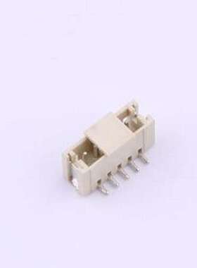 HCZZ0068-5 线对板针座 1x5P 间距:1.5mm 立贴 系列:ZH 米色 SMD,
