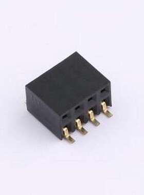 X6521FRS-2x04-C59D11 排母 2.54mm 排母,双排,,卧贴侧插,塑高5.9