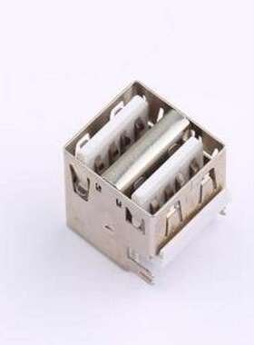 XUDF-0208-08 USB连接器 双层 USB 2.0AF 90度沉板直边无后盖 插