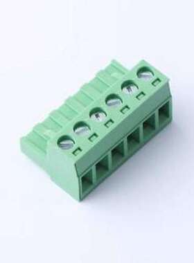 DB2EK-5.0-6P-GN-S 插拔式接线端子 5mm 排数:1 每排P数:6 绿色 P