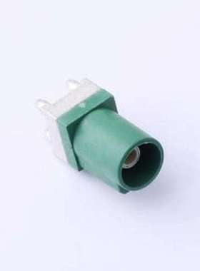 XK06WME RF射频同轴连接器 FAKRA连接器,公头立式板端,绿色 绿色