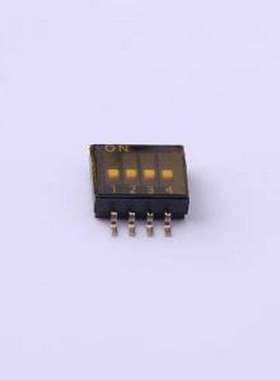 TP-04 拨码开关 拨码开关黑色04P-4PIN间距1.27mm贴片正拨平拨4位