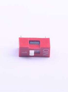 DSWB01LHGET 拨码开关 红色宽体1位顶拨插件 插件,9.9x4mm