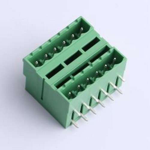 DB2ERH-5.08-2*6P-GN 插拔式接线端子 5.08mm 弯插,P=5.08mm