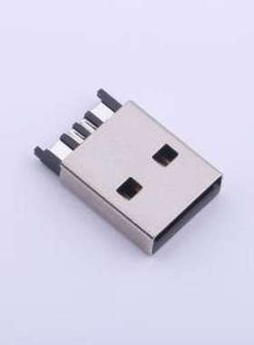 917-111A102DAM0400 USB连接器 Type-A 公 焊线式 黑色