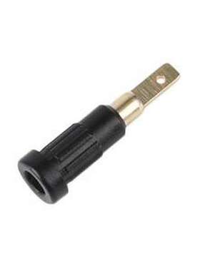 24.110.2 香蕉头/鳄鱼夹 2mm 嵌入式面板香蕉插座 黑