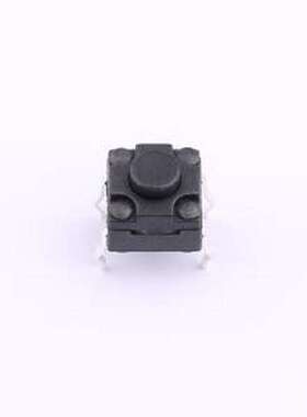 TS-6650FSH 轻触开关 6*6*5mm 防水防胶插脚轻触开关 黑色 4脚 弹