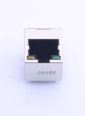 1734577-1 以太网连接器(RJ45 RJ11) 直插 带LED 插件