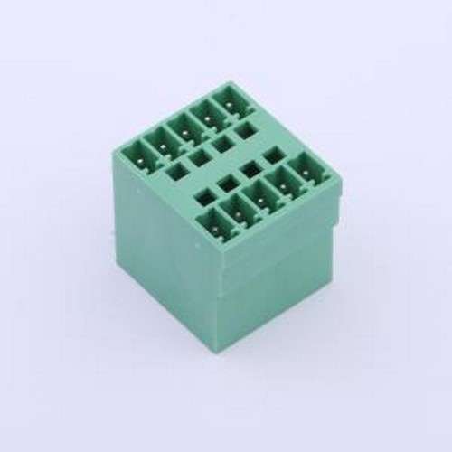 DB2ERH-3.81-2*5P-GN 插拔式接线端子 3.81mm 弯插,P=3.81mm