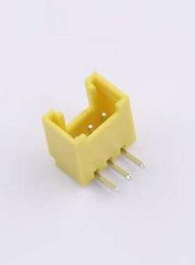 WF-1B200B3P-Y 线对板针座 间距2.0mm 弯插 带扣 黄色 1x3P 弯插,